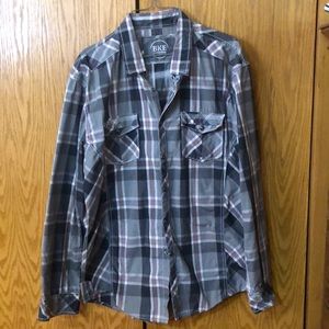 Men’s Buckle long sleeve button up shirt size large